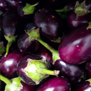 Kleine runde Aubergine 100g